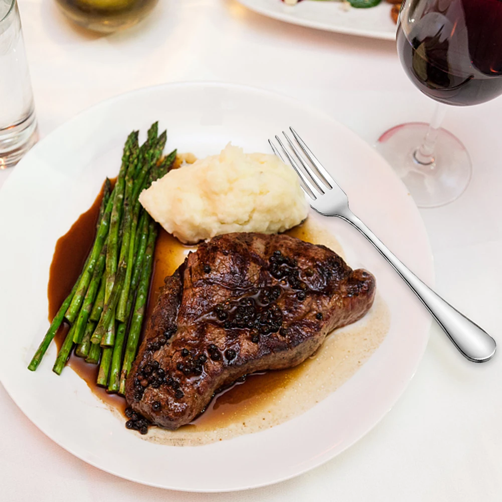 

Salad Forks Stainless Steel Fruit Forks Serving Set Packing of 4 Silverware Forks for Home Restaurant Office School and More