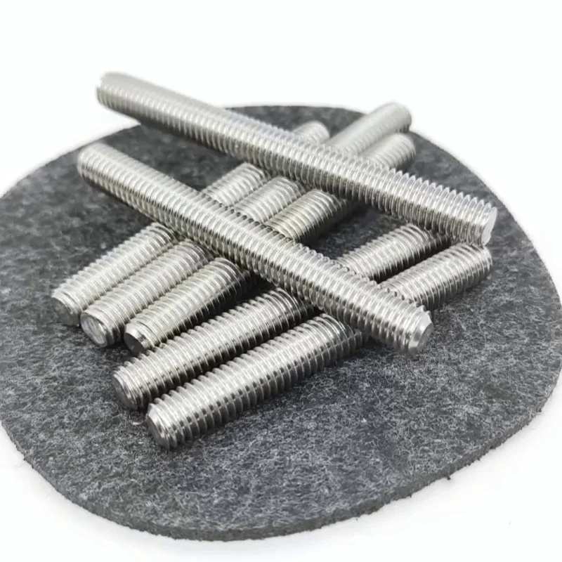 Bolt 304 benang penuh baja tahan karat batang baut kawat berulir stik gigi kancing DIN975 panjang 150 ~ 500mm
