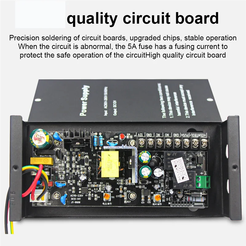 DC 12V-14V 5A Access Control Schalter Netzteil 2Lock Doppel Relais Tür Stromquelle AC110-230V Arbeit für Video Intercom