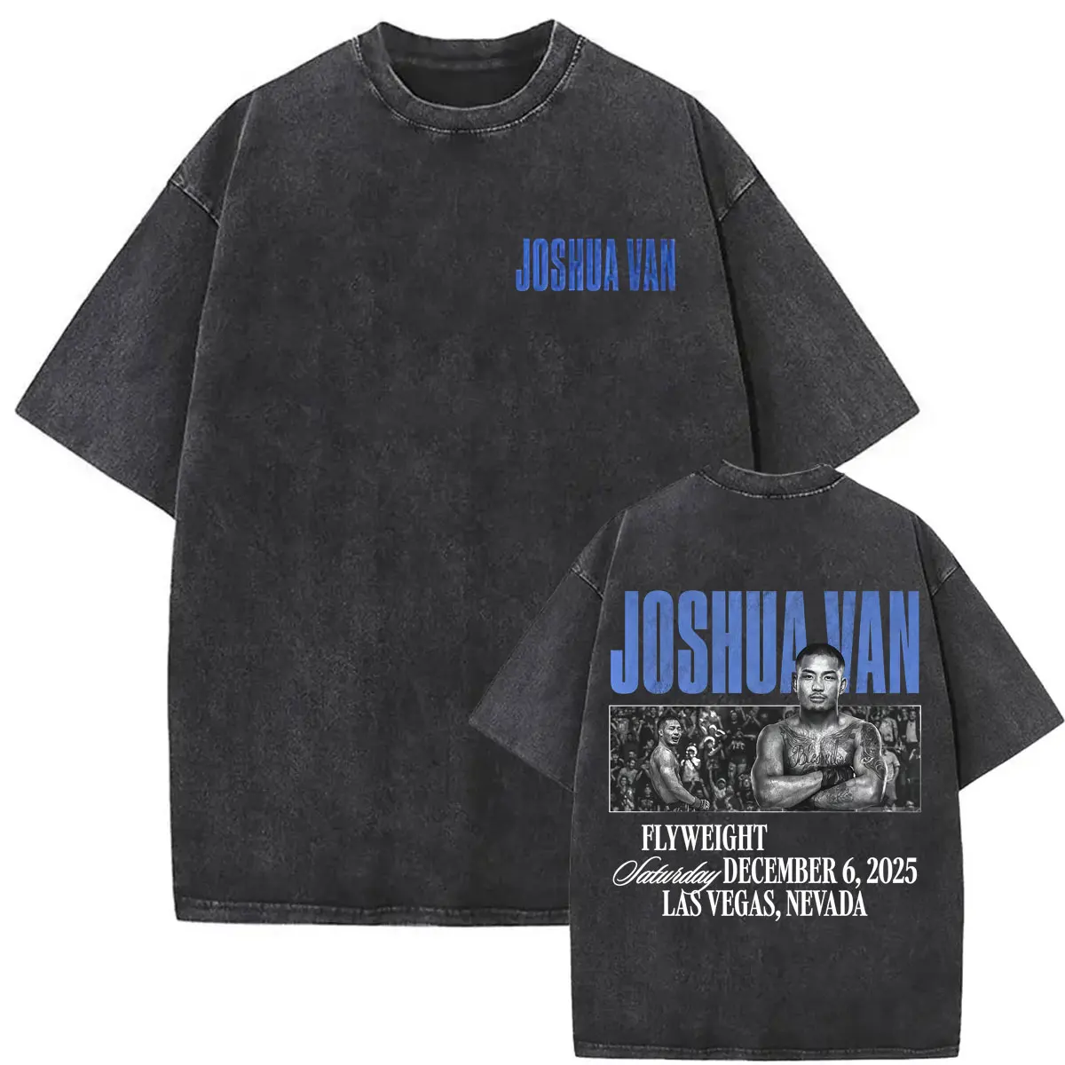 Limited Joshua Van The Fearless Vintage Washed T Shirt Men's Clothing Violence Aesthetic T Shirts Oversized Short Sleeve T-shirt