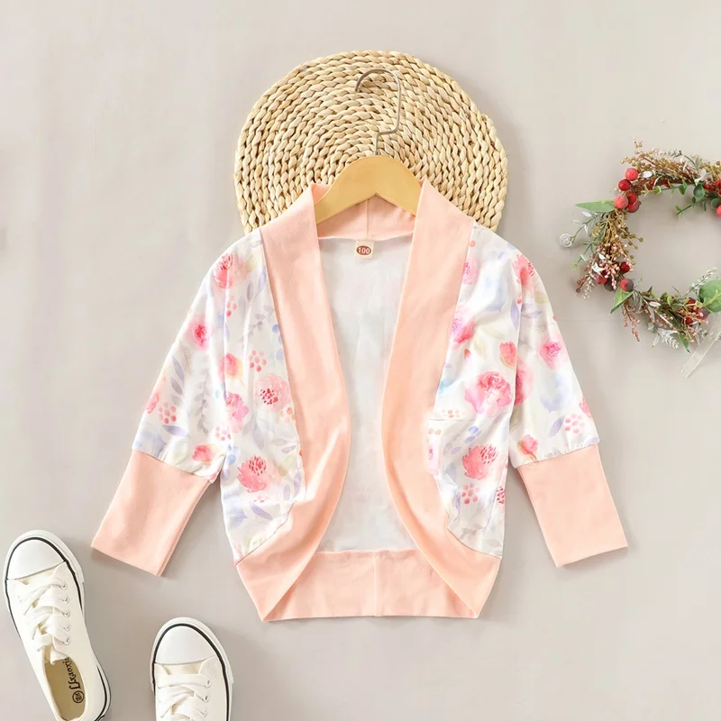 

Baby Girl Winter Coat Flower Print Long Sleeve Baby Jacket Tops Sweet Spring Fall Kids Clothes Toddler Girl Clothes 1-6Y