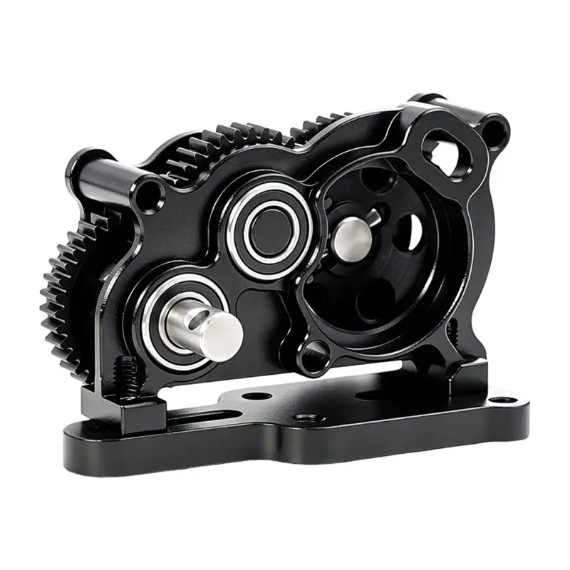 CYGJ-Rc Car Gearbox Upgrade Parts With Slipper Pad For 1/10 Scale Capra SCX10II III AR45 LCG Crawler Models Black