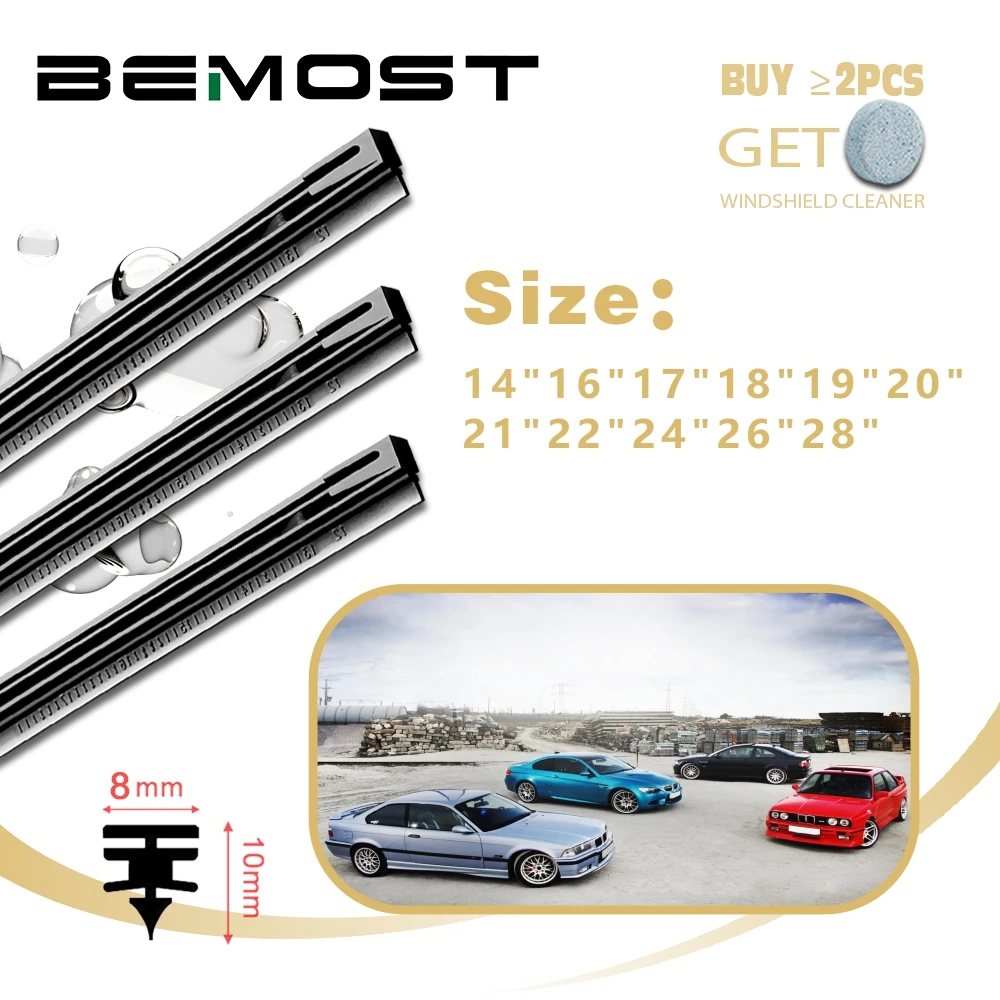 1pcs Windshield Car Wiper Blade Windscreen Insert Rubber Strip (Refill) 8mm Soft 14\