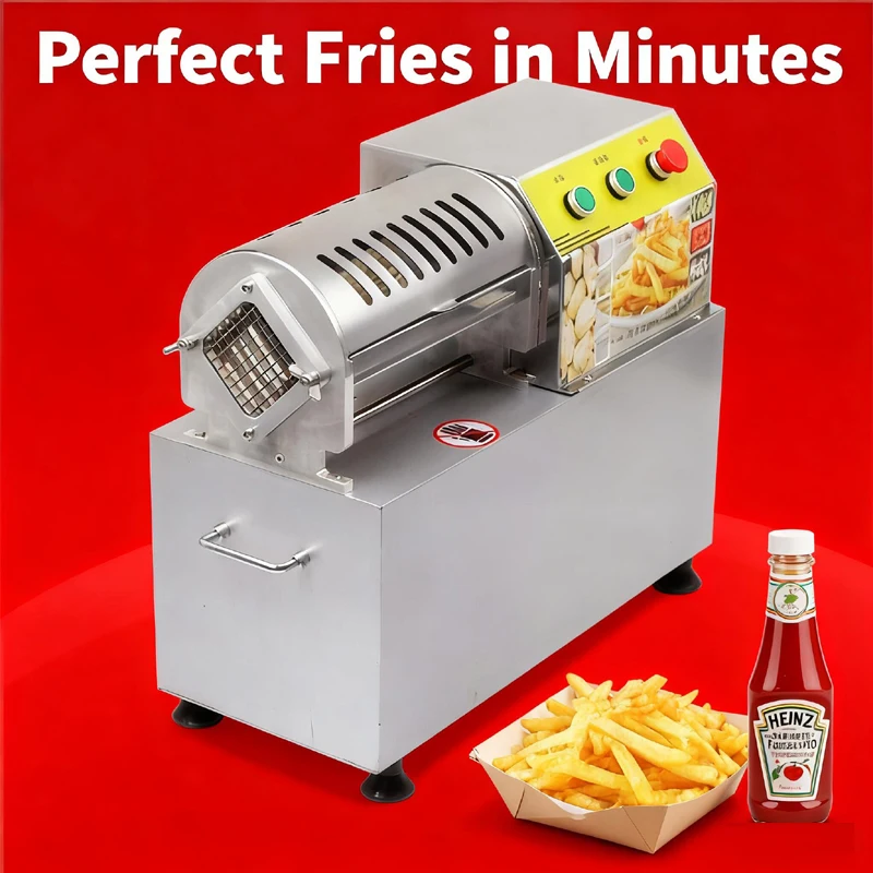 

Электрическая резак для жарки картофеля с дюймовым лезвием из нержавеющей стали, овощной, картофелем, моркови, яблоком для коммерческого использования