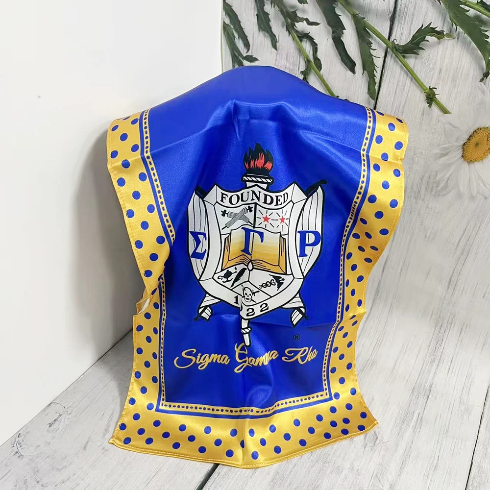 Sigma Gamma Rho Sorority Yellow and Blue Greek Letter 1922 Scarf