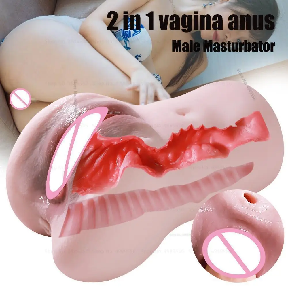 Masturbation For A Man Real Pussy Pocket Pusssy Artiflcial Vagina Fake Vagina¨sex Toy Penile Exercise Men's Adult Goods 2 In 1