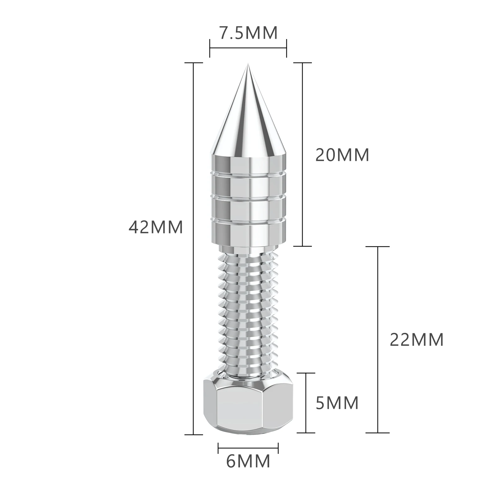 Preffair M6 M8 M10 Edelstahl-Lautsprecher mit Gewindespikes, Hifi-Audio-Subwoofer, Isolationsständer, Fußkegel, höhenverstellbar – Detail 3