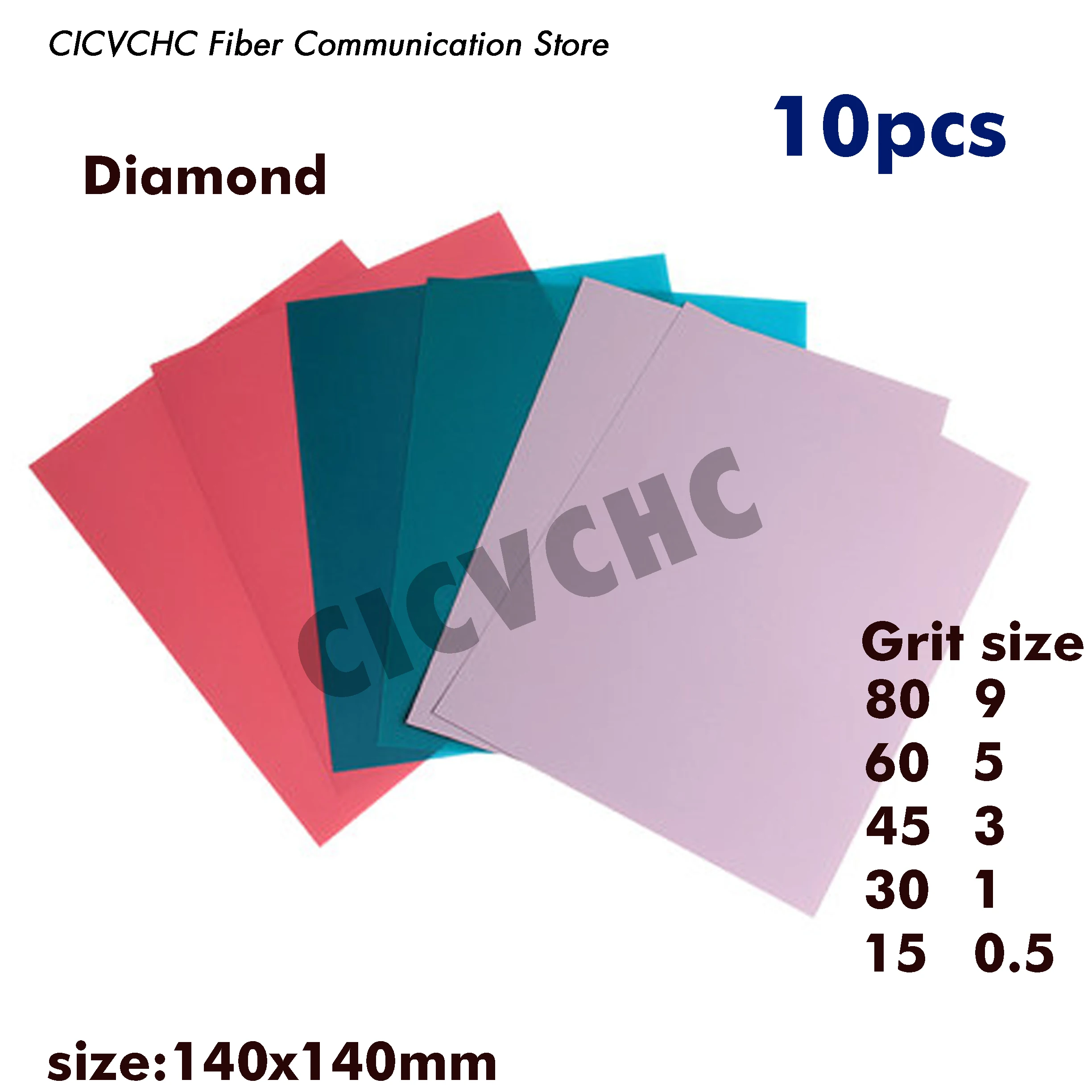 10pcs Diamond Polishing Film 140x140mm, long life 0.5µm to, 80µm