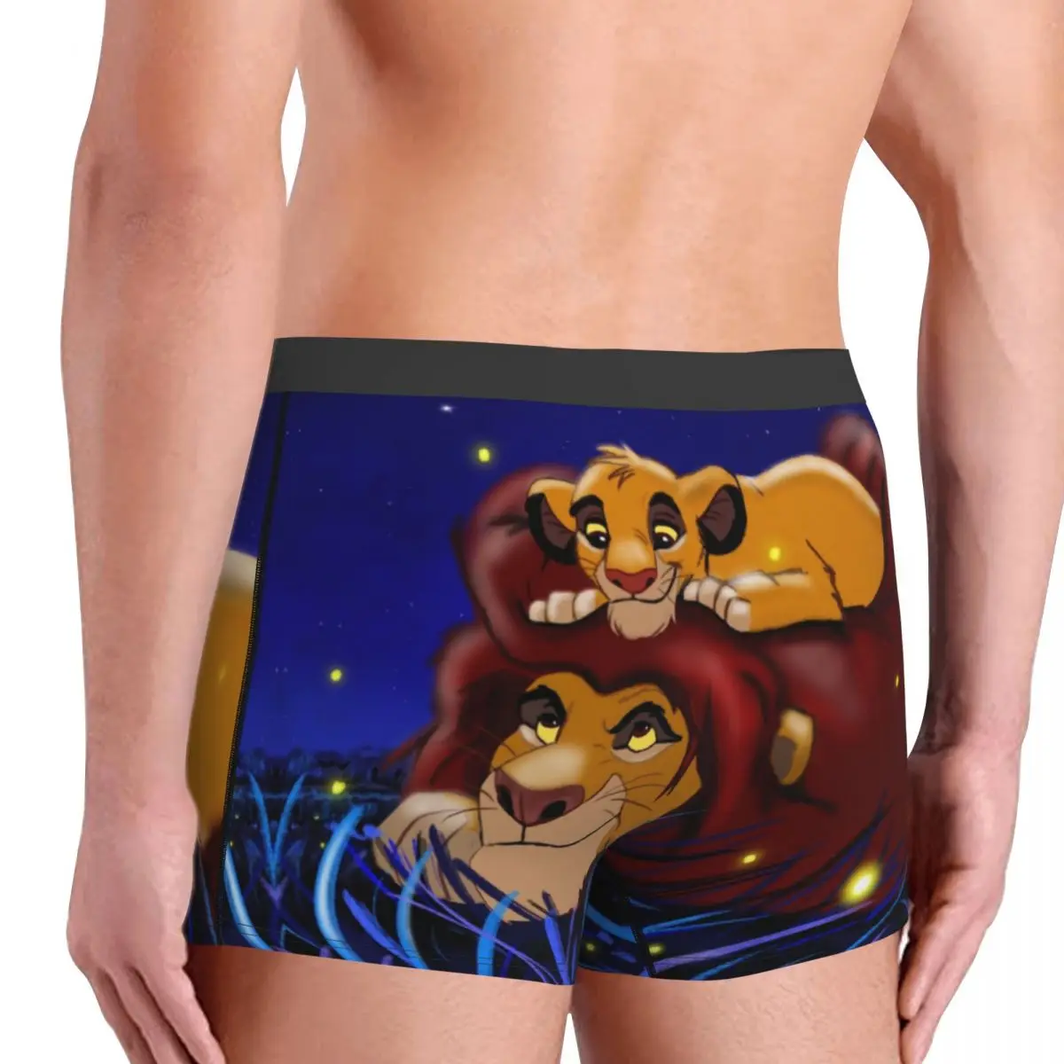 Custom Male The Lion King Simba dan Mufasa pakaian dalam Neon warna Hakuna Matata Film Boxer celana dalam celana dalam celana dalam celana dalam