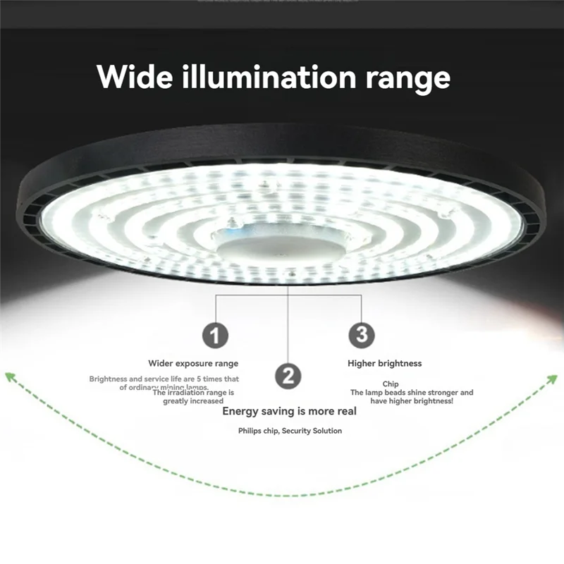 CYCLI-LED 150W High Bay Lights Anti-Corrosion Dustproof And Waterproof Industrial Market Warehouse Garage Workshop Light Warm Li