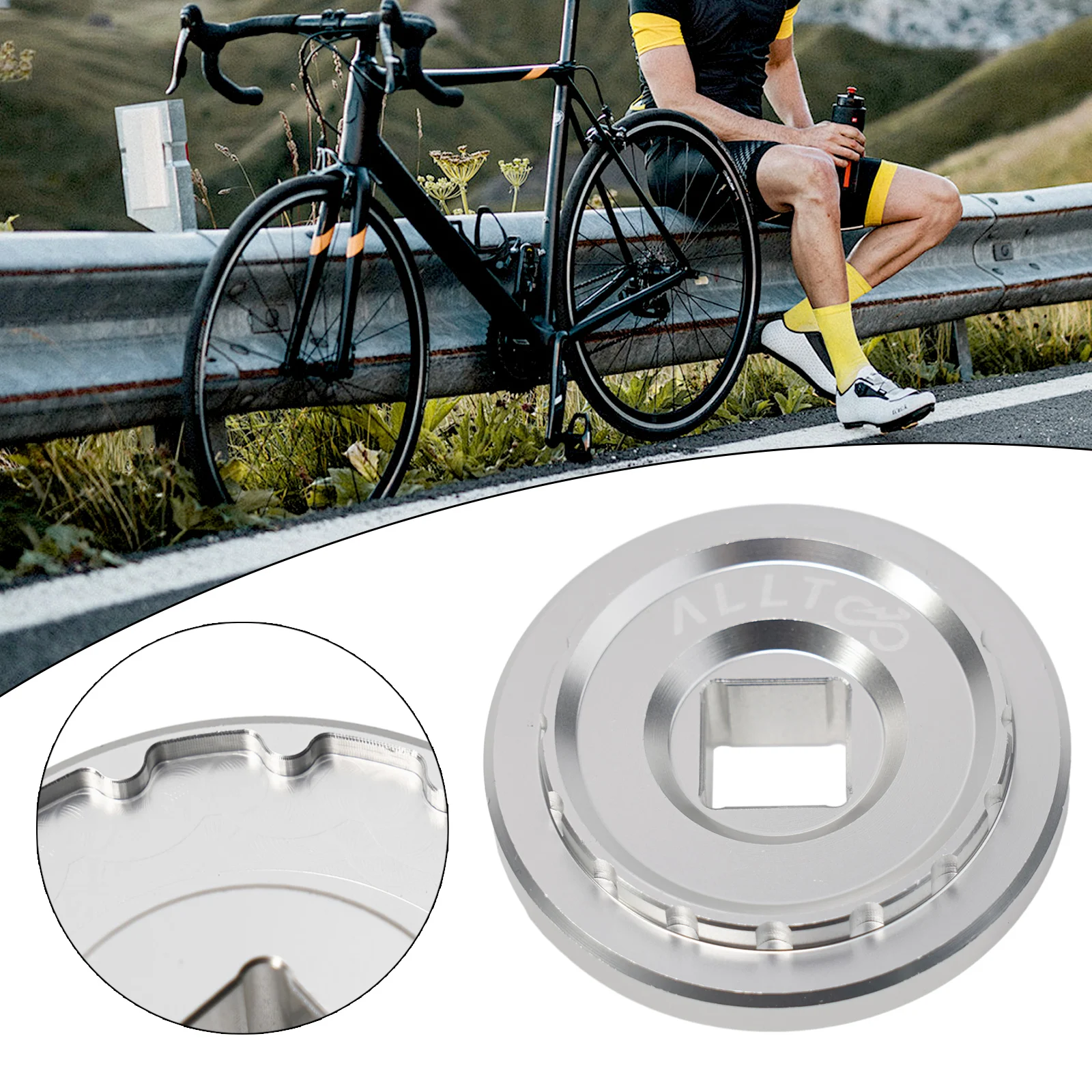 

16T Diameter 52.2mm Tool Bike Bottom Bracket Tool For Cycling Enthusiasts Anodized High Quality Material Adaptor