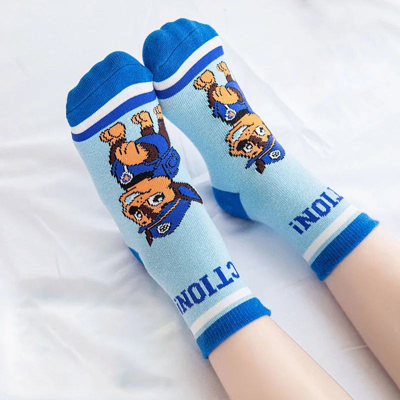 5 Pairs Paw Patrol Kids Socks Cotton Boys Cute Cartoon Socks for Children Baby Casual Socks Autumn Soft Clothing Accessories New image 5