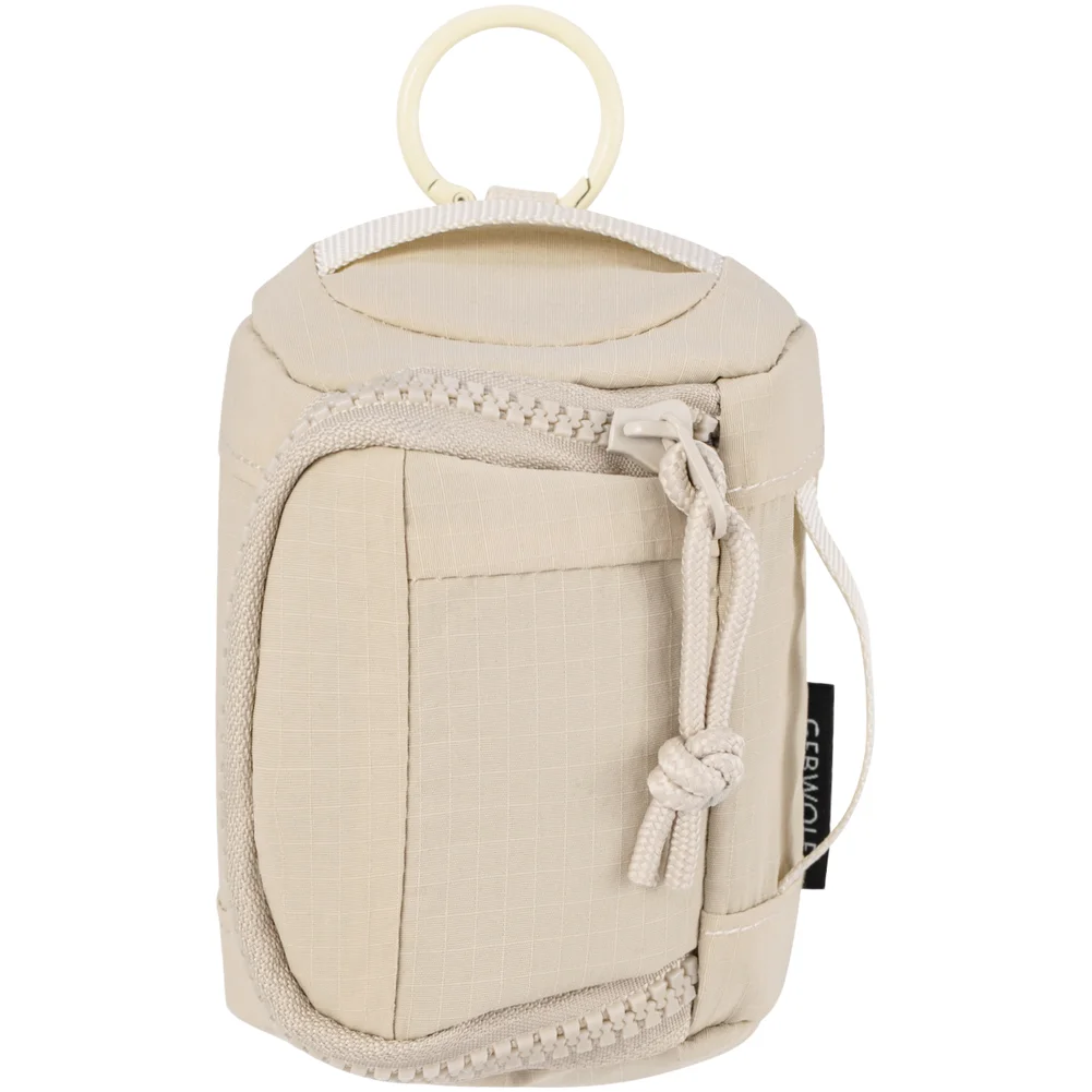 Polyester detachable For mini pouch 11.5x6.5x8cm with wide mouth for keys cards earbuds clip on backpack or belt
