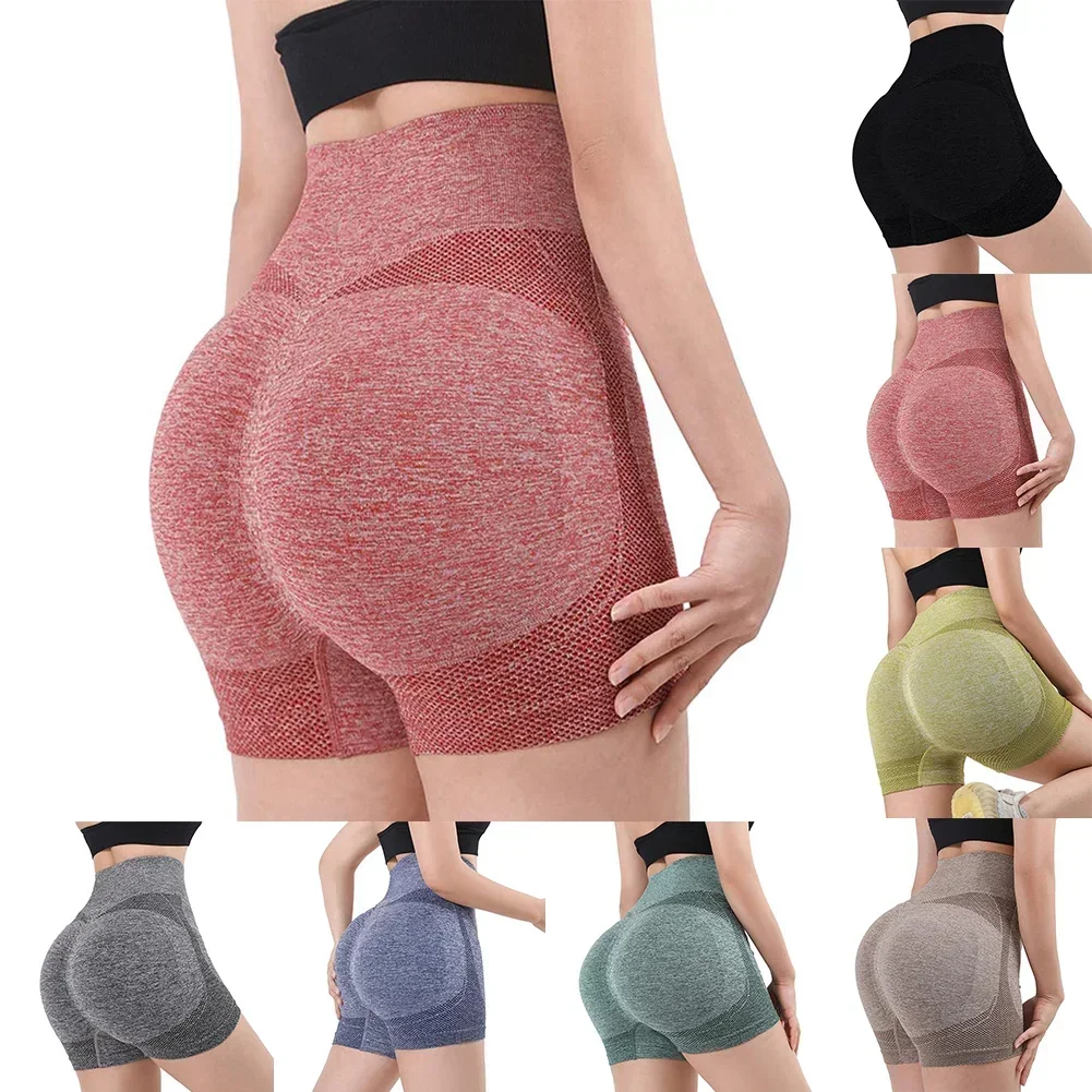 Pantalones cortos deportivos para gimnasio y correr para mujer, pantalones de Yoga de cintura alta, absorbentes para el sudor y transpirables, elija