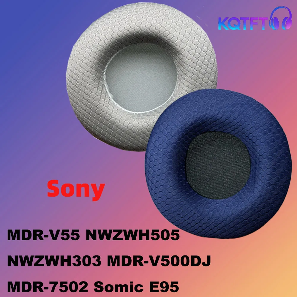 Almohadillas de Repuesto para Auriculares Sony MDR-V55 NWZWH505 NWZWH303 MDR-V500DJ MDR-7502 Somic E95, Cojín de Cuero para Auriculares