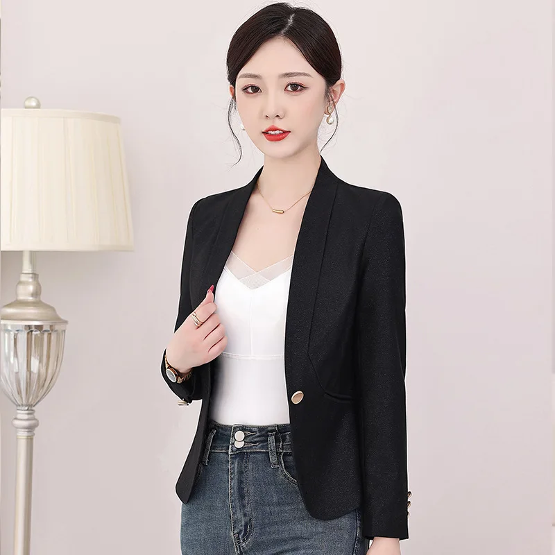 جديد أزياء أنيقة البدلة عارضة المرأة طويلة الأكمام المهنية السترة سترة رسمية Workwear8628