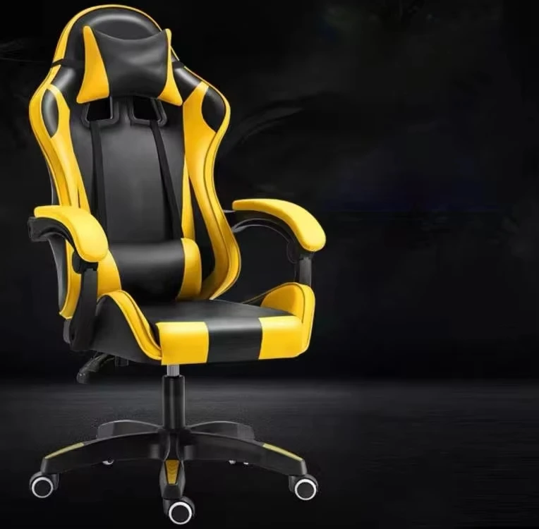 Ergonomic Video Gaming Chair with Removable Head and Lumbar Pillow