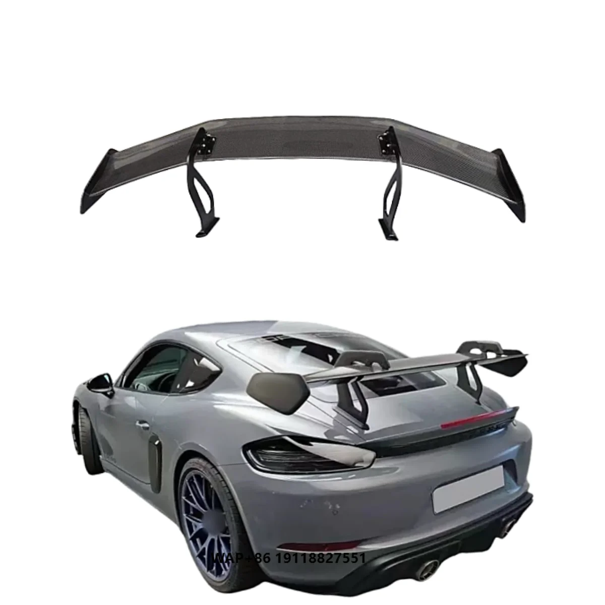 

Porsche 718 Cayman Boxster Upgrade GT4RS Style Carbon Fiber Rear Spoiler for 981 982 Rear Trunk Wing