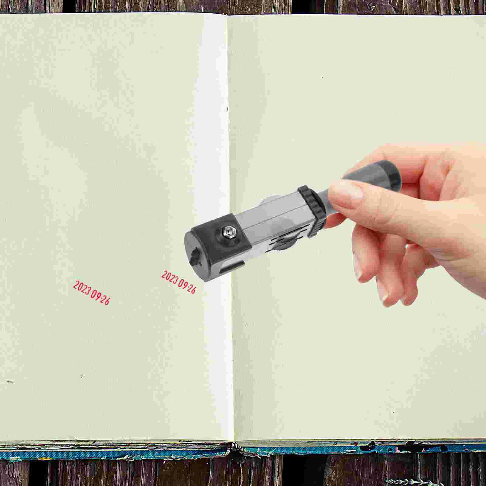 Date Stamp Material (round 21mm) Time Portable Stamper for File Small Metal Office