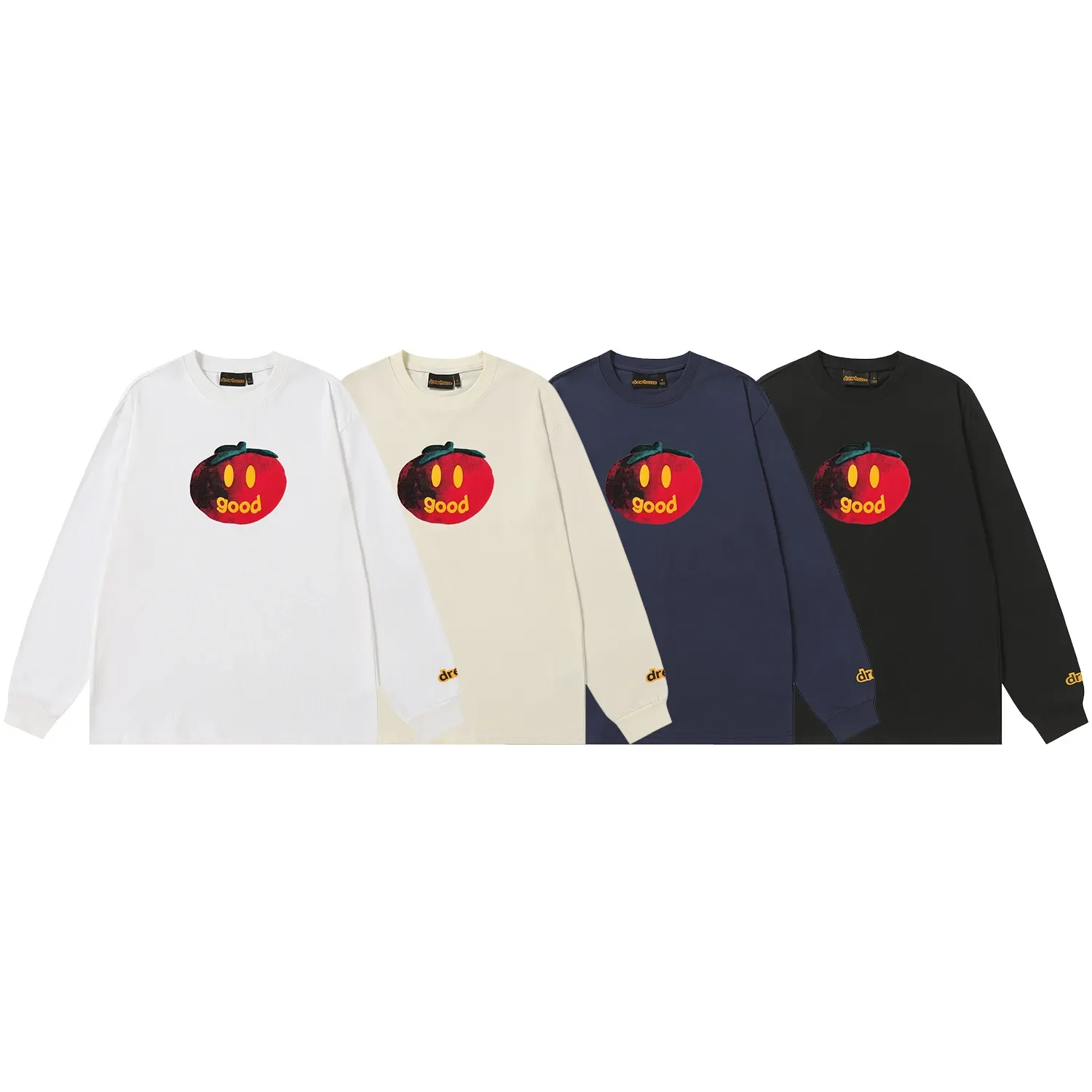 

Drew House New Tomato Good Футболка Мужская и женская футболка с длинным рукавом Дизайнерские роскошные рубашки Мужская одежда Футболки с графикой