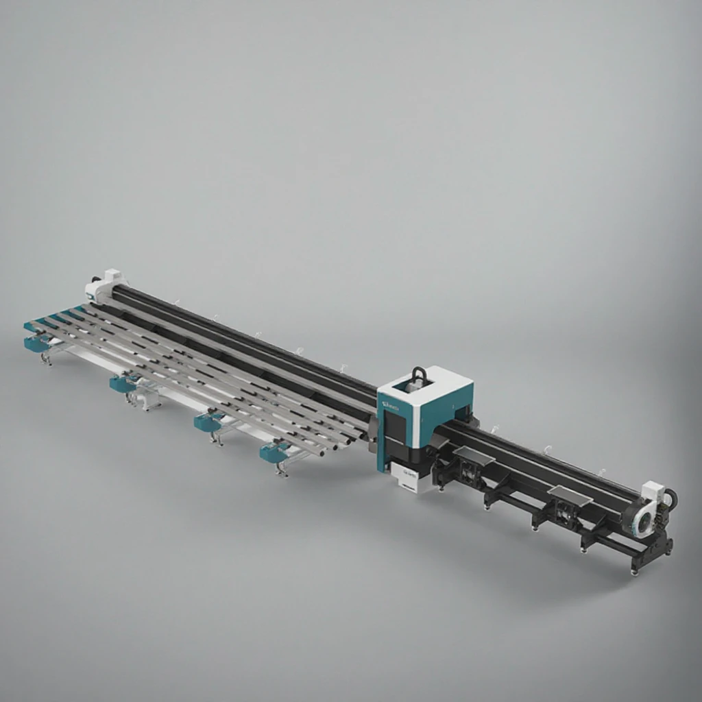 أنبوب معدني ثلاثة تشاك تحميل وتفريغ آلة قطع الأنابيب المعدنية بالليزر 123TX لـ