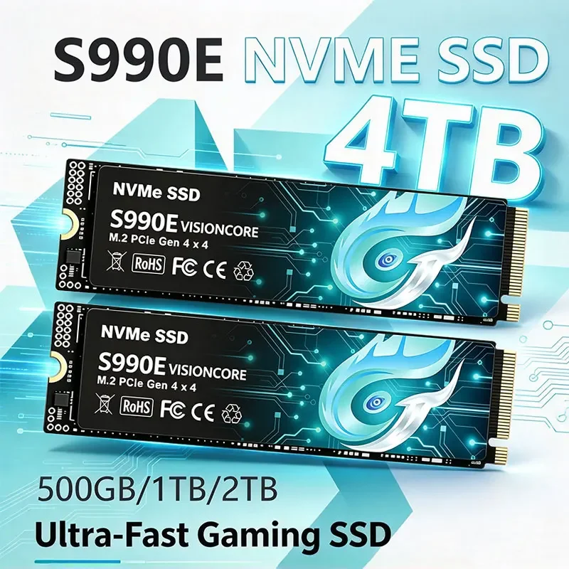 S990E SSD M2 NVME 4TB 2TB 1TB SSD 500GBM.2 2280 PCIe SSD Nmve M2 Hard Drive Disk Internal Solid State Drive for Laptop