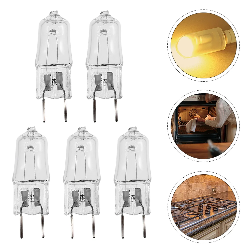 

5PCS 120V 20W Halogen Bulbs Low Power Microwave Light Bulb Chandelier Spotlight Base Interior Lighting