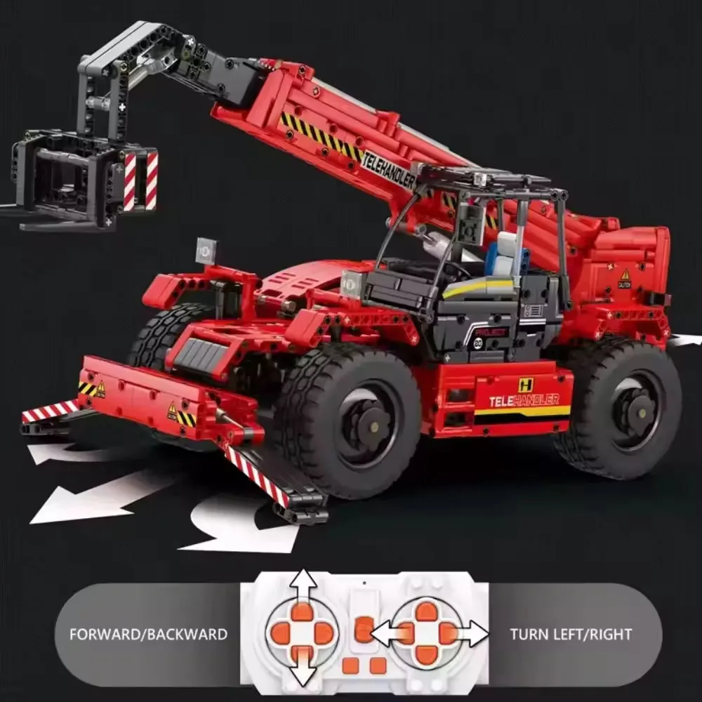 MOC – chariot élévateur à bras télescopique, modèle de bateau jouet, ensemble de blocs de construction, décoration intérieure détaillée, cadeau d'anniversaire idéal pour la saint-valentin