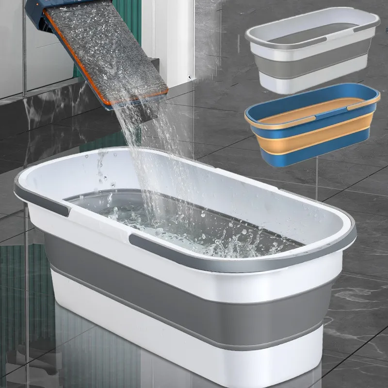 

Складное ведро Портативное складное ведро для швабры Силиконовое ведро с колесами и ручками Многоцелевое ведро Аксессуары для домашней чистки