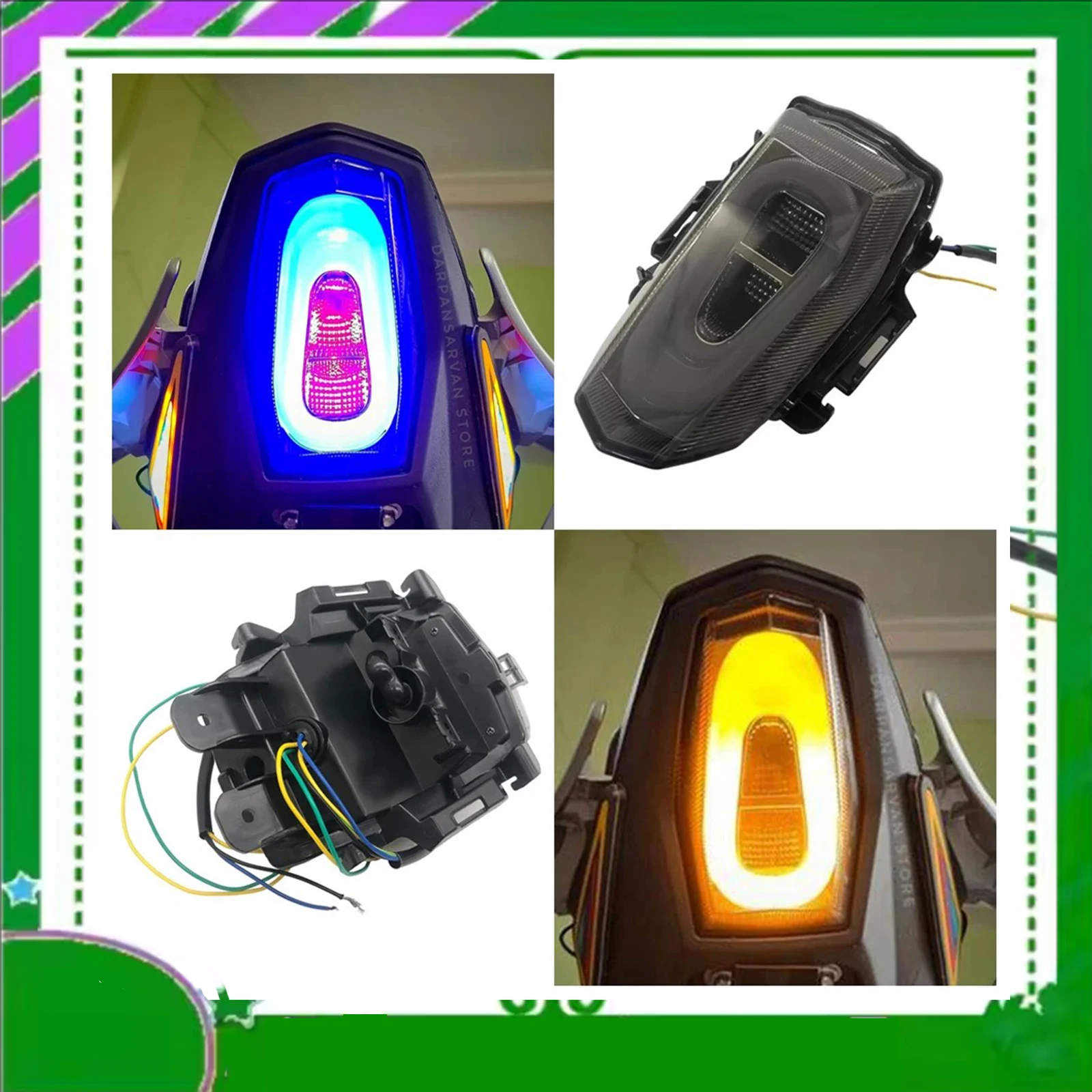 

Подходит для Yamaha YZF R15 V4 V3 ABS YZF-R15M V4.0 2017-2023, задний фонарь мотоцикла, задний тормозной сигнал поворота, встроенные светодиодные задние фонари