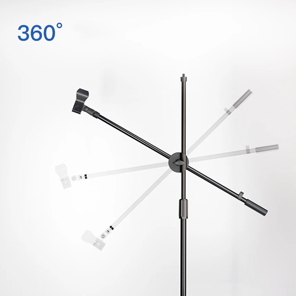 Rotating Microphone Stand Tripod Microphone Hanging Adjustable Boom Scissor Arm Stand Holder 55cm