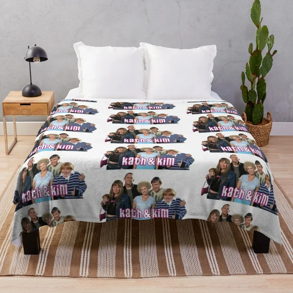 

Kath and Kim: Group Photo (Kath, Kim, Sharon, Kel & Brett) Throw Blanket Soft Plush Blanket as Housewarming Gift