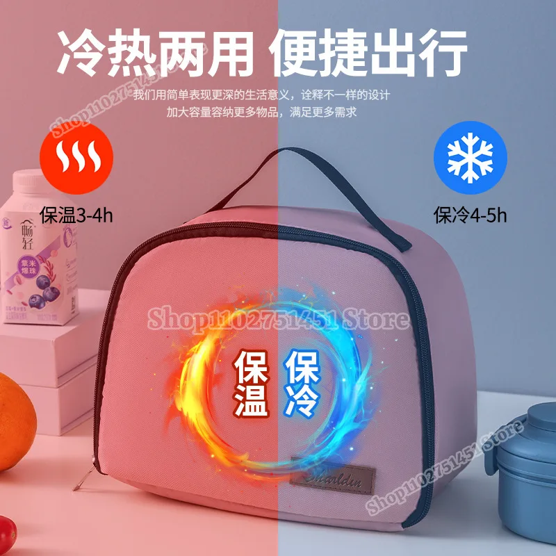 Disney Stitch Lunch Bag Kid Fresh-keeping Tote Handbag Lilo&Stitch Insulated Thick Tin Foil Food Box Women Portable Picnic Pouch