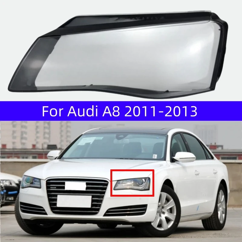 

For Audi A8 2011 2012 2013 Car Accessories Replace A Transparent PC Lights Shell Headlight Headlamp Lens Covers
