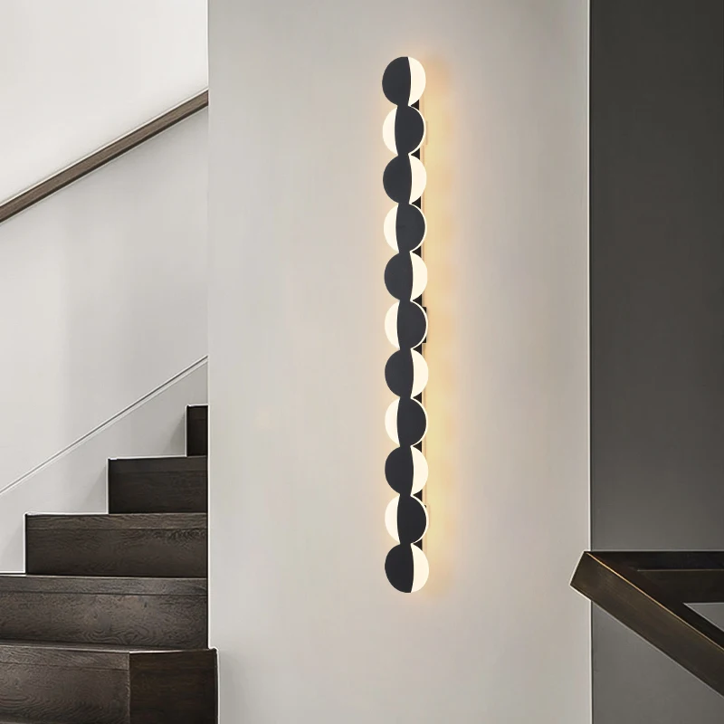 Imagem -02 - Lâmpadas de Parede Led Esféricas Modernas para Decoração de Casa Tira Longa Quarto Lâmpada de Cabeceira Sala Sofá Luz Luxo Novo