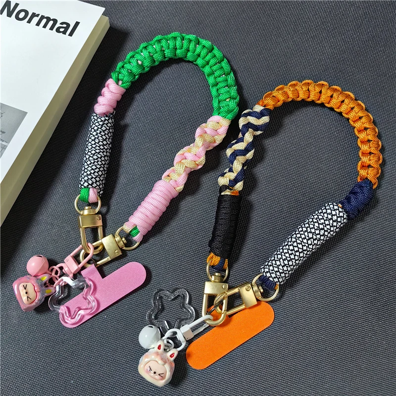 

Short Korean Mobile Phone Lanyard High-quality Camera Anti-loss Wrist Strap Hand Woven Phone Chain for Bags Keys Water Cup