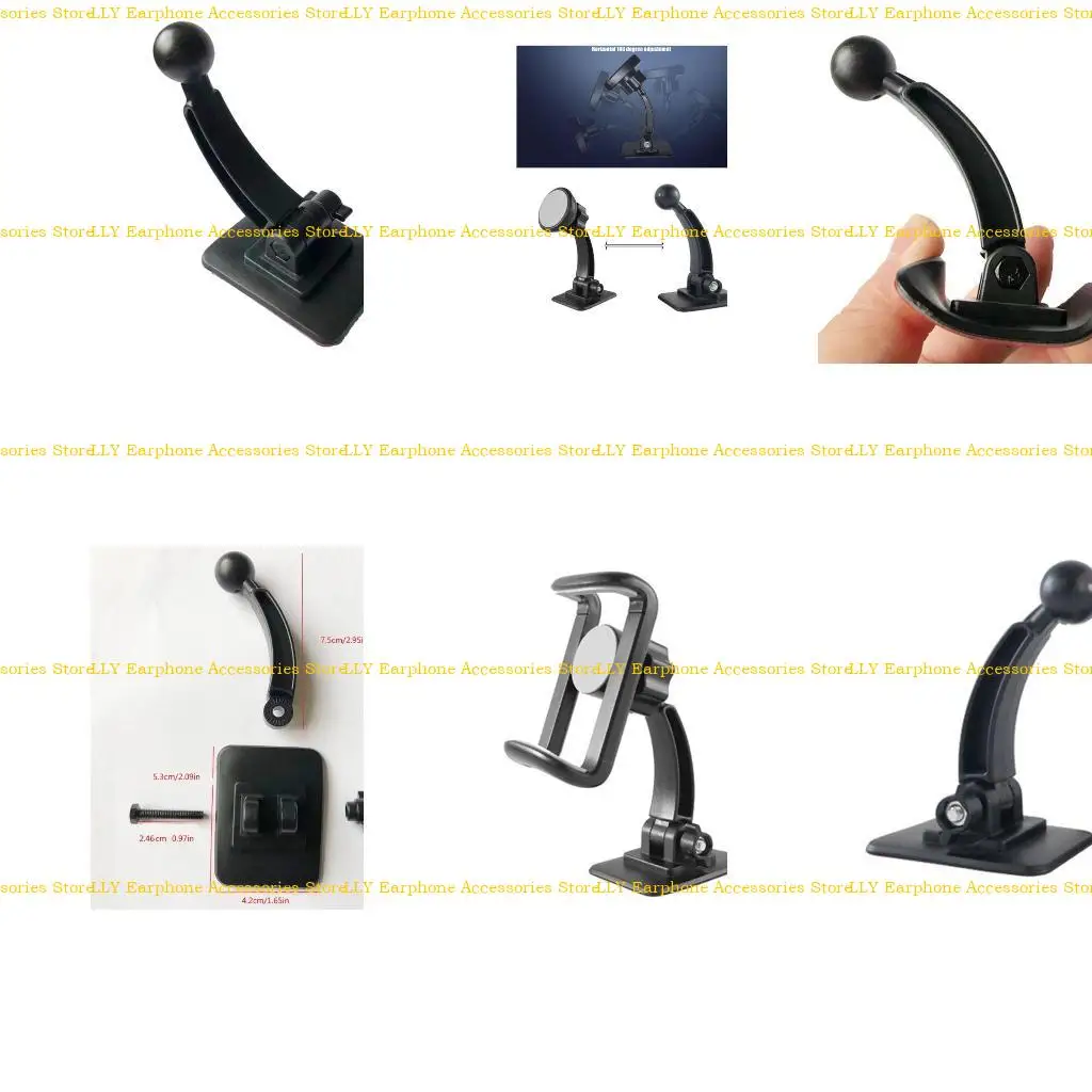 

462E ABS & PVC Car Phone Stand с 17 -миллиметровой головкой, легко регулировать угла для лучшего просмотра угла для