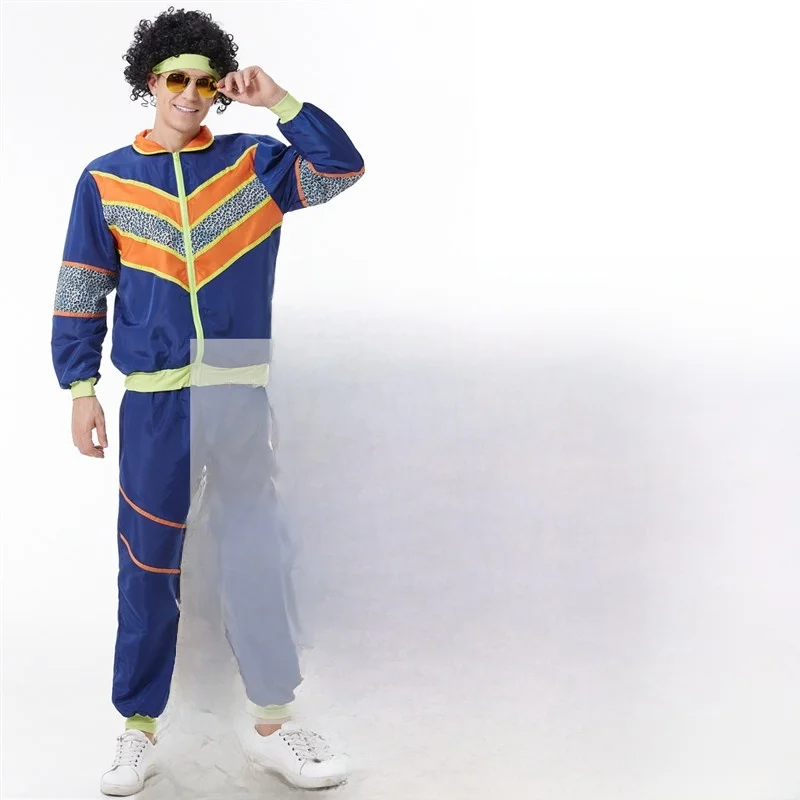 

Disco 70s Halloween Couple Set Retro Adult Performance Costume Dance Party Outfit Women's Ethnic Stage Clothing
