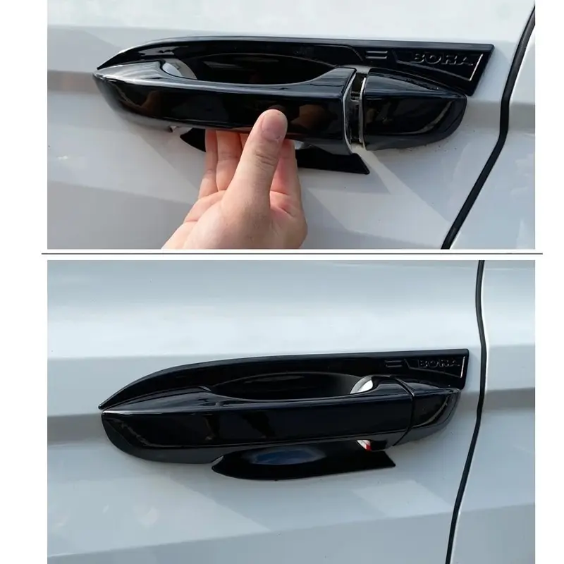 For Citroen C4 Cactus 2014~2023 Gloss Black Outer Door Smart Handle Cover Trim ABS Protective Stickers Car Exterior Accessories