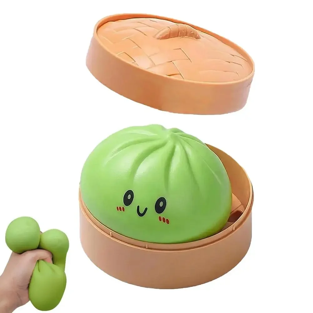 Reuze Jumbo Dumpling Squishy Speelgoed met Stoomfunctie, een anti-stress knijp-speelgoed voor ontspanning en sensorische spelletjes