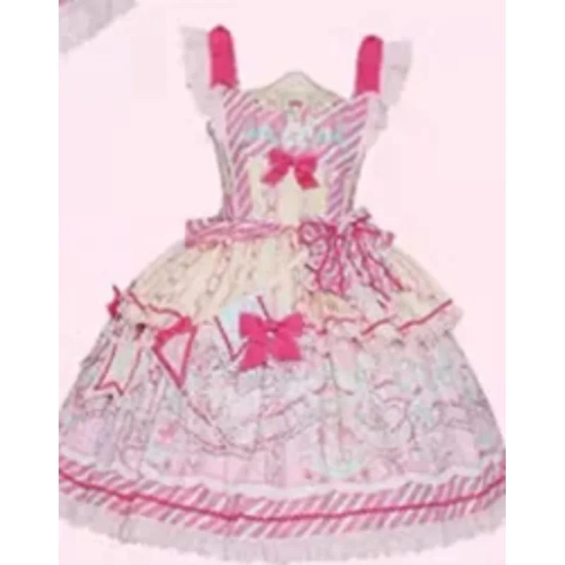 DY20Japanese dulce delantal de Lolita vestido de sirvienta mujeres Kawaii fresa conejo bordado Cosplay princesa vestidos de fiesta Vintage Dres