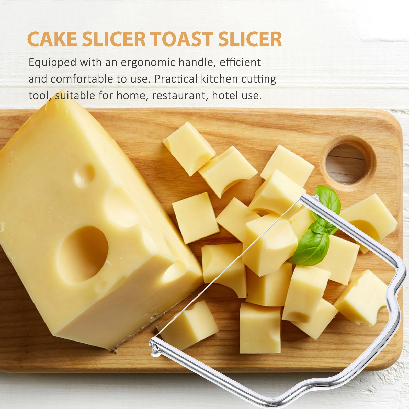 

2pcs Cheese Splitter Cake Slicer Divider for Even Slices Kitchen Tool Ergonomic Handle Home Restaurant Use Hook