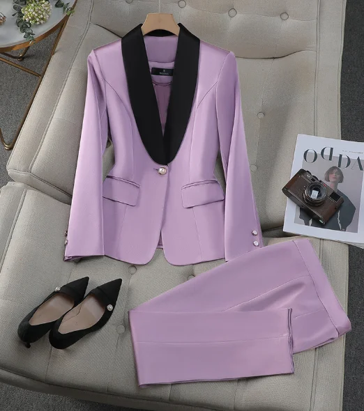 Women's high‑end tailored suit set, new arrivals for autumn and winter, formal work uniforms for beauty salon receptions and hos