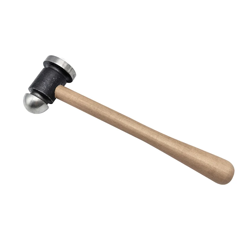 Jewelry Making Chasing Hammer - Small DIY Craft Tool with Wood Handle, Metalworking Hammer for Jewelry