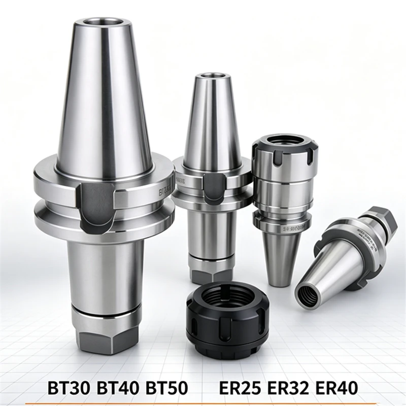 HOT 1PCS BT30 BT40 knife shank ER11 ER16 ER20 ER25 ER32 ER40 70 80 100L Tool holder for CNC machining center spindle