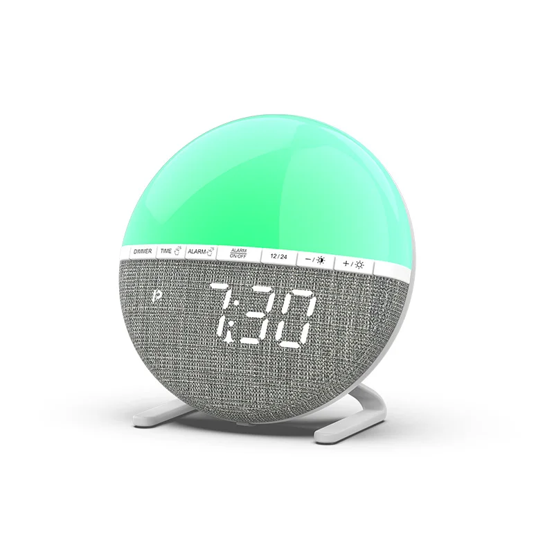Aufwachlicht Sonnenaufgang-Wecker Tischuhr mit Farblichtern Naturgeräuschen Digitaluhr für Wohnzimmer Schlafzimmer Heim-Dekoration – Detail 1