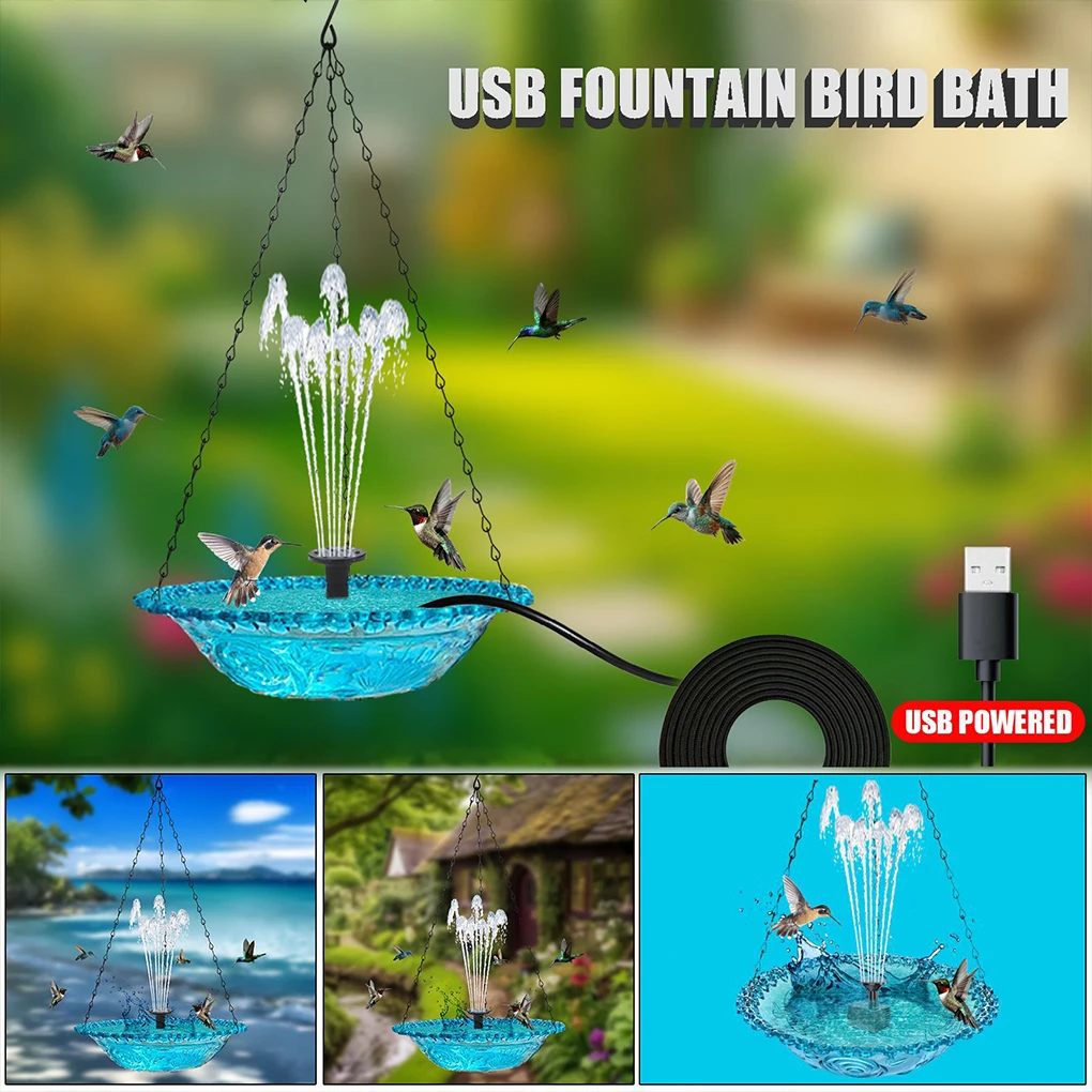 Nuevo comedero colgante con forma de flor de pájaro, baño de pájaros para decoración de jardín al aire libre, suministros de granja de patio, suministros de comedero de colibrí