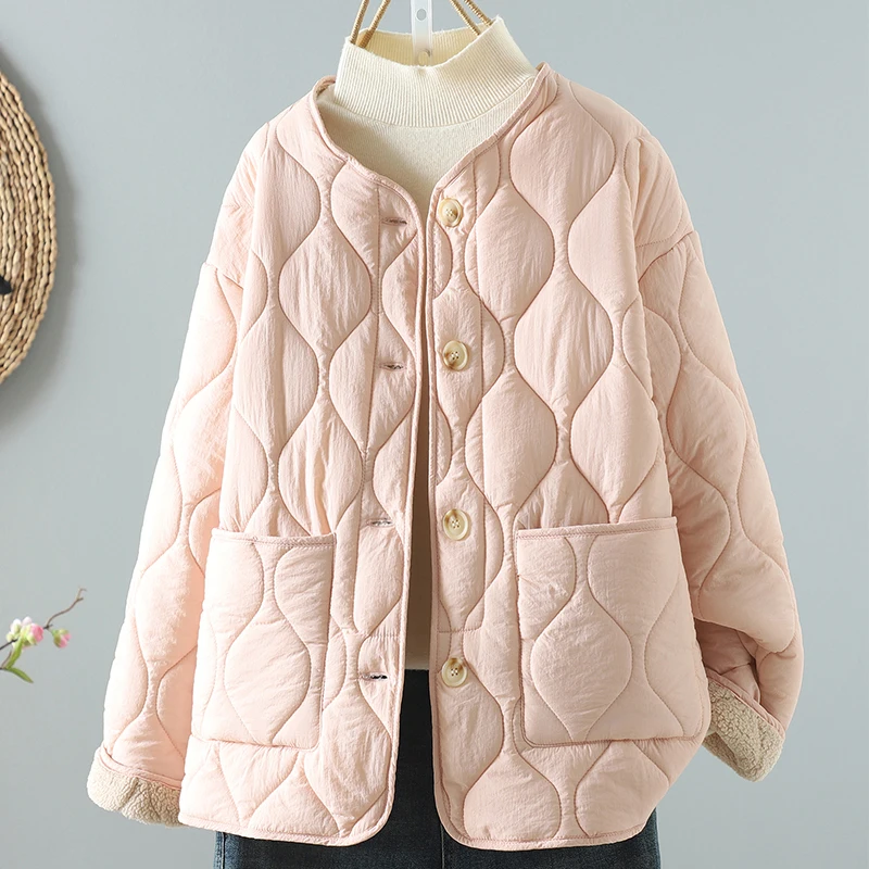 New Arrival  Autumn Winter Women's Solid Fleeces Fashion  Coats  Casual Loose Elegant Ladies Coat  Jacket Outwear