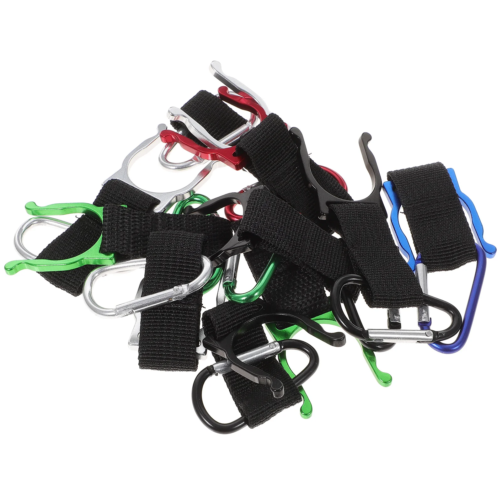 

10Pcs Mineral Water Bottle Quick Hanging Buckle Portable Aluminum Alloy Hook Scrath Resistant for Hiking Camping Fishing Outdoor