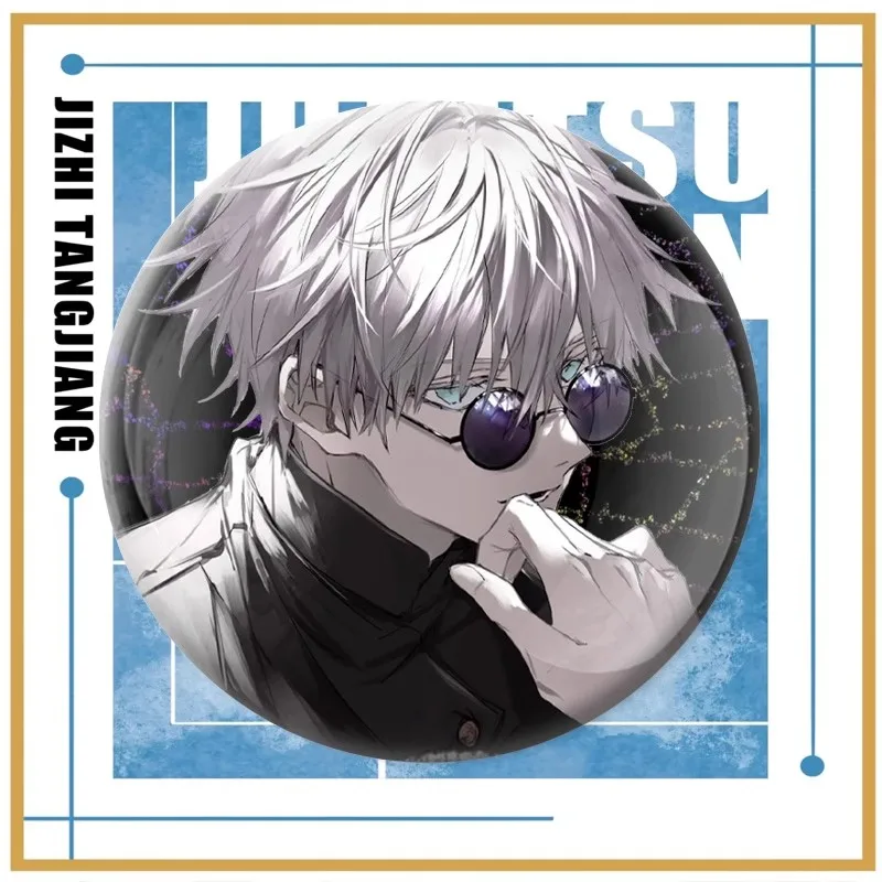 58 مللي متر أنيمي Jujutsu Kaisen Itadori يوجي Fushiguro Megumi Kugisaki Nobara تأثيري حلي شارة دبوس SPTE صفيح بروش ﻿   الدعامة